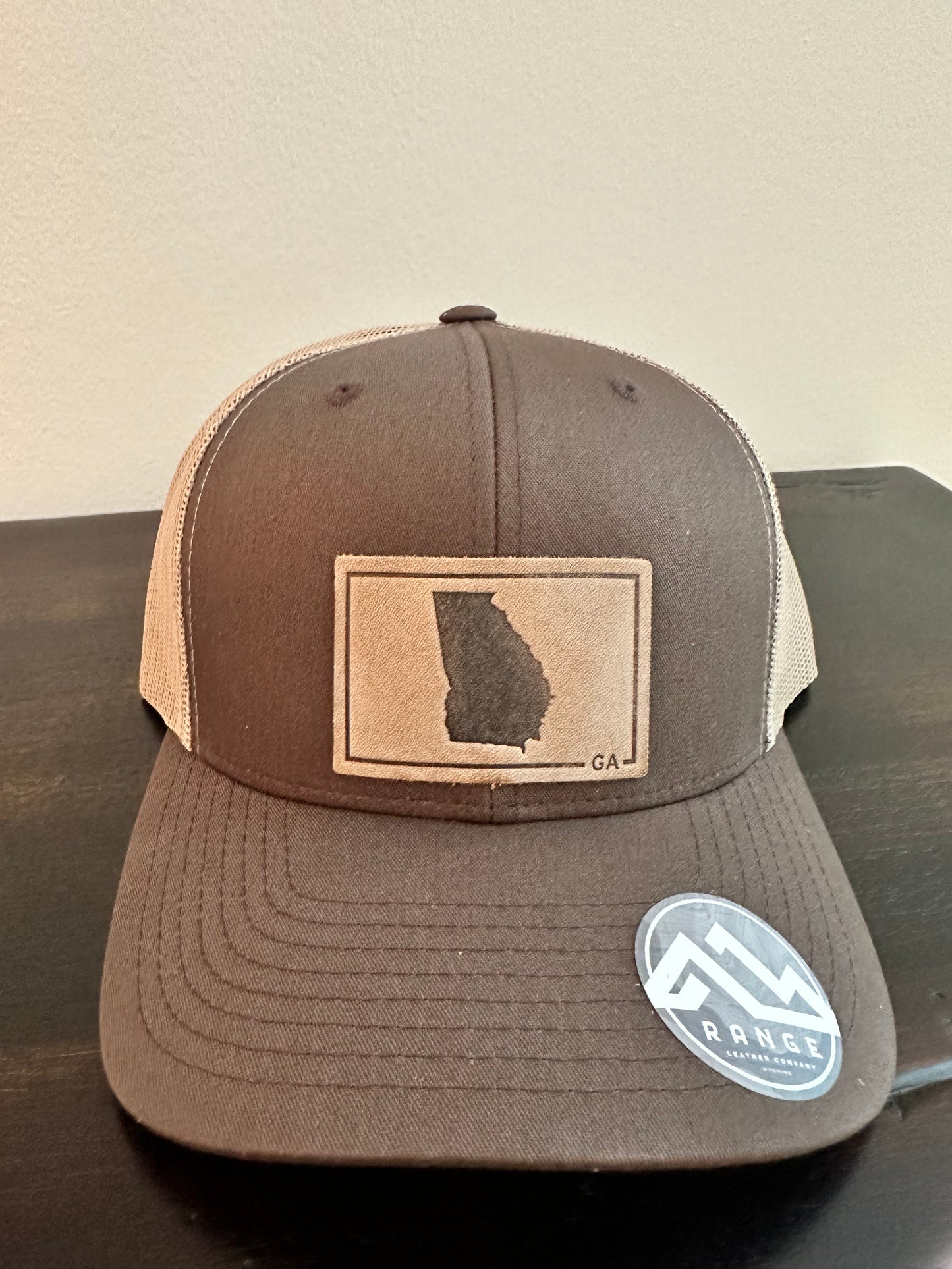 Leather Patch Georgia State Hat - Moss/Khaki