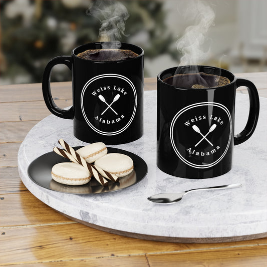 Weiss Lake Black Coffee Mug, 11oz - Shop Weiss Lake