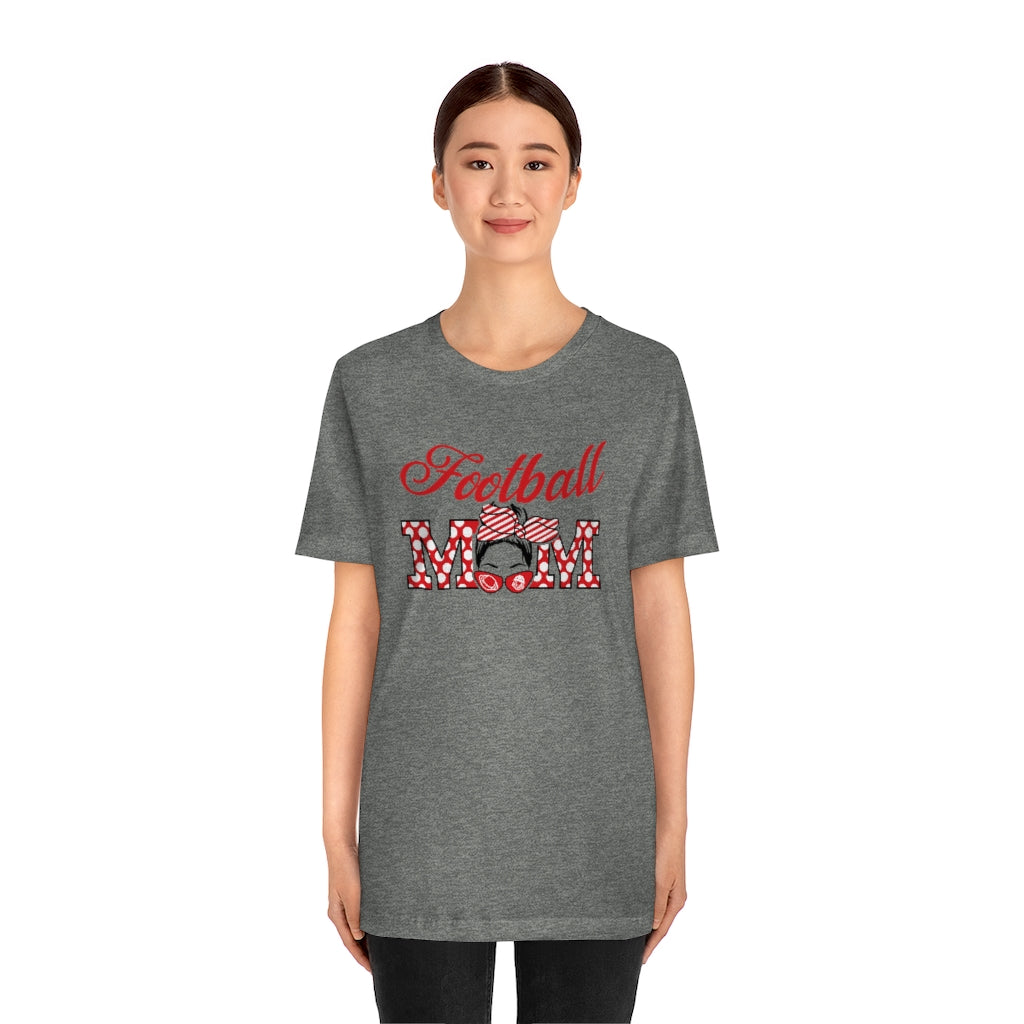 Red Football Mom T-Shirt