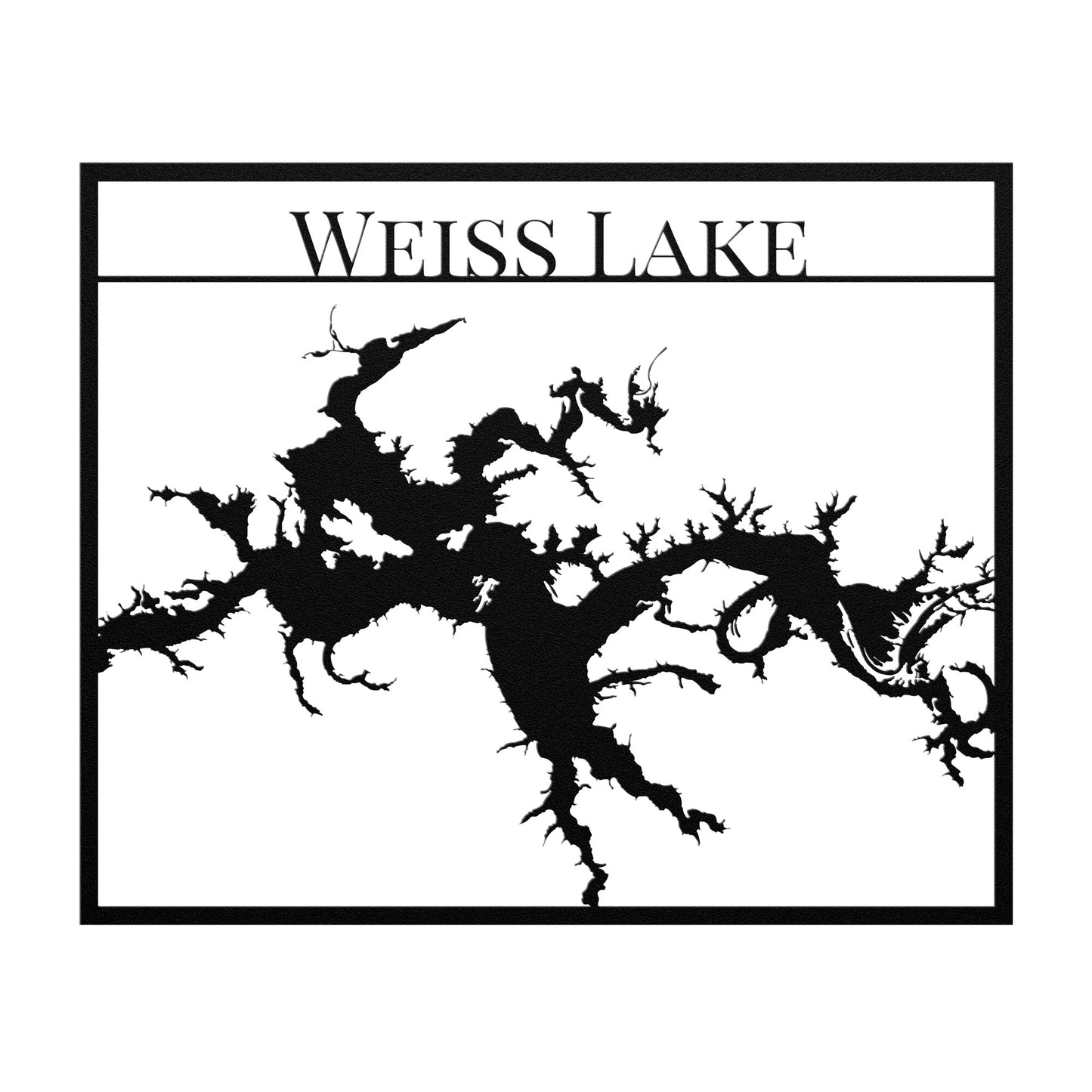 Weiss Lake Map Metal Sign