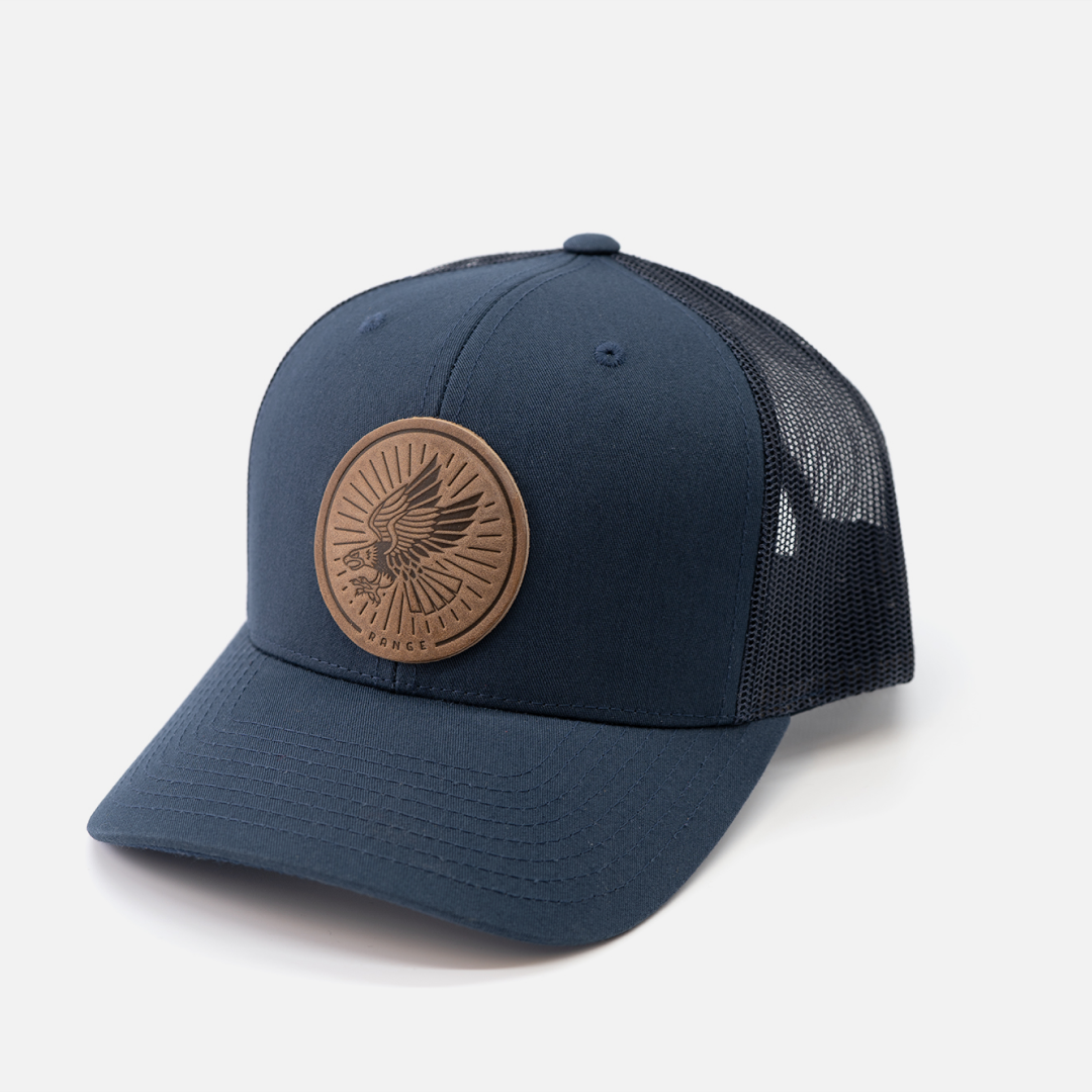 Americana Eagle Leather Patch Hat - Black - Shop Weiss Lake