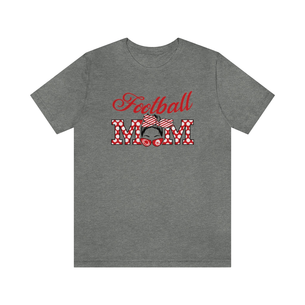 Red Football Mom T-Shirt